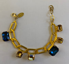 Lade das Bild in den Galerie-Viewer, Luciana Bracelet Blue and Yellow Crystals
