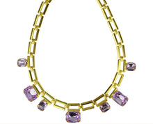 Lade das Bild in den Galerie-Viewer, Luciana Chain Necklace with Lilac Crystals
