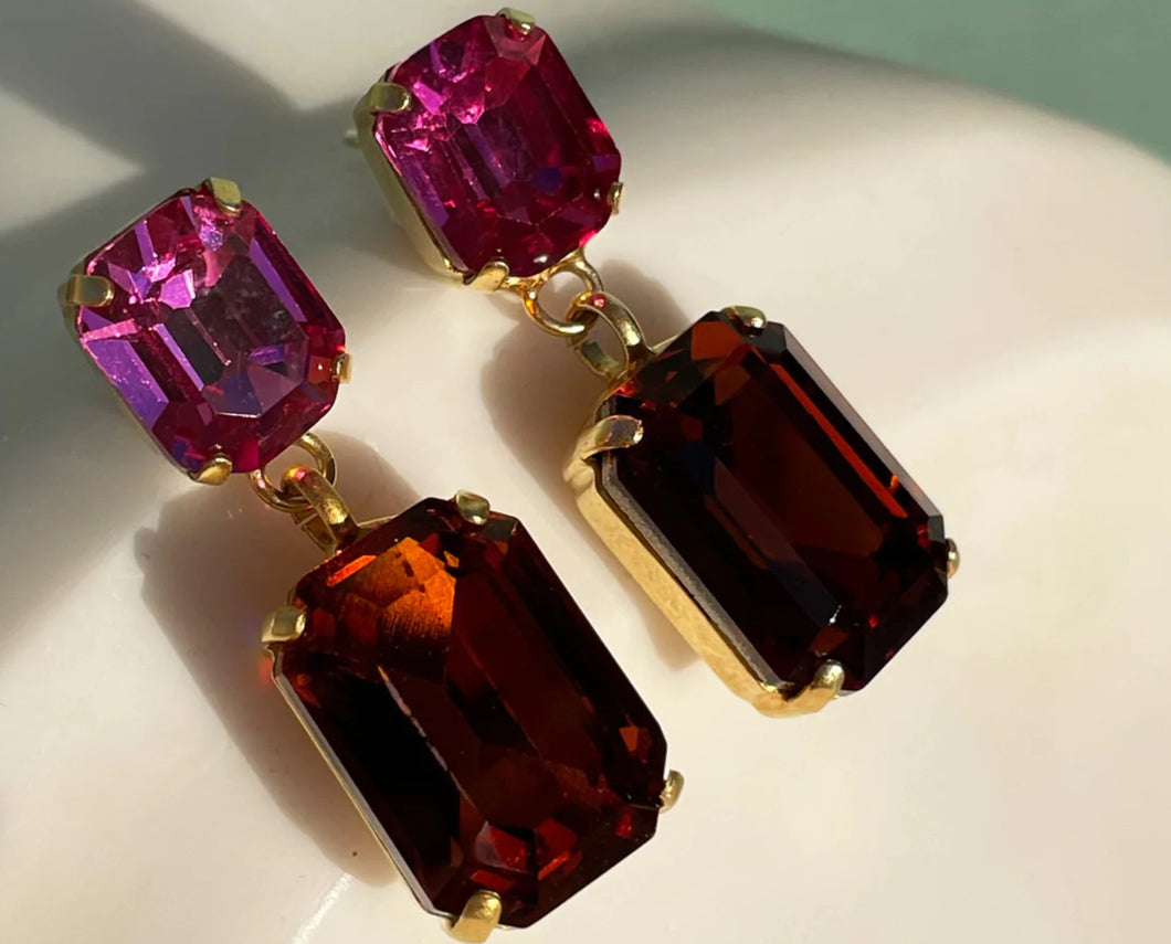 Luciana Fuchsia and Brown Crystal
