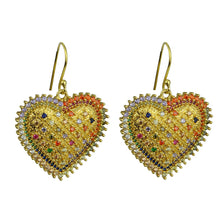 Load image into Gallery viewer, Amore Dangles with Metal Hearts
